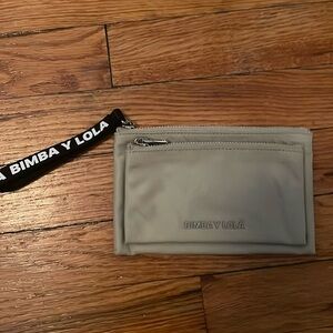 Bimba Y Lola Nylon Gray Wristlet- BRAND NEW